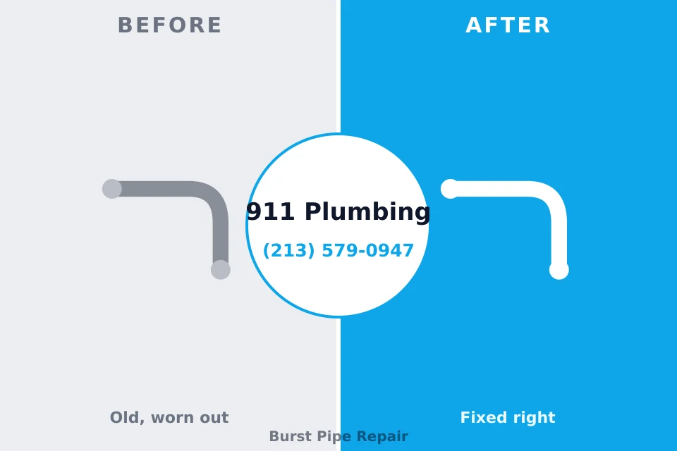 Before and after: plumbing repair Philipsburg, PA